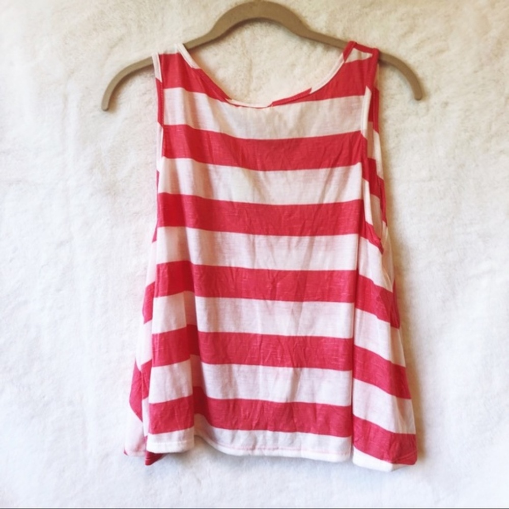 [SOLD] Painted Threads Pink Striped Tank - Picture 2 of 5